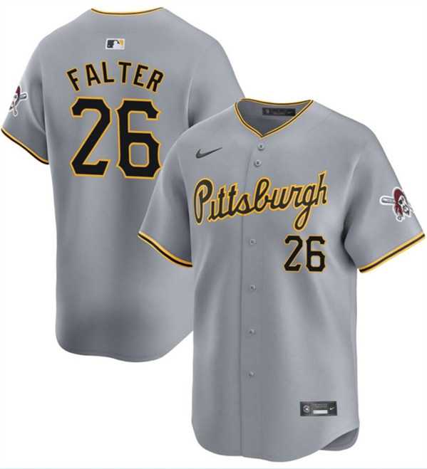 Men%27s Pittsburgh Pirates #26 Bailey Falter Gray Away Limited Baseball Stitched Jersey Dzhi->pittsburgh pirates->MLB Jersey